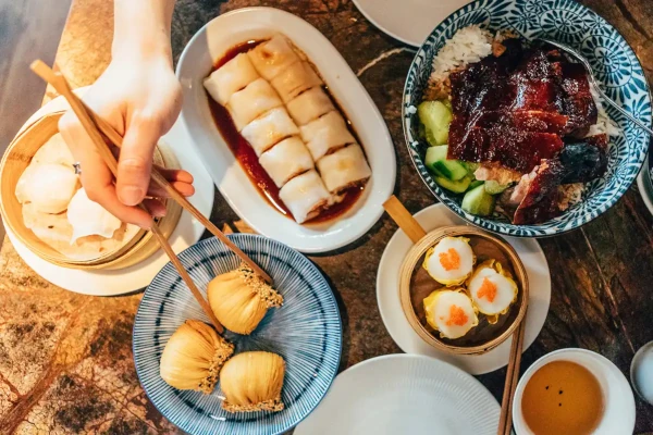 Cantonese food market street food in Guangzhou